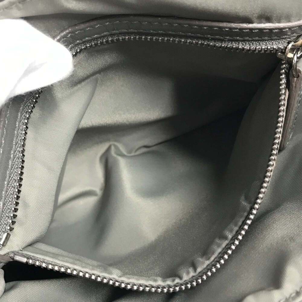 CHRISTIAN DIOR Gray Leather Pochette Shoulder Bag - Picture 12 of 14